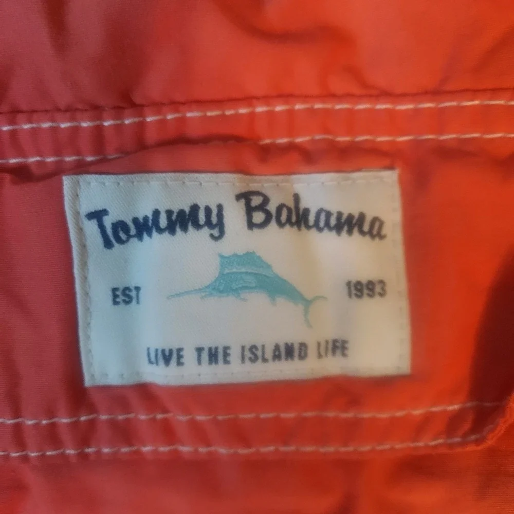 Tommy‎ Bahama Mens XL Board/ Swimming Shorts Trunks Orange Lined
